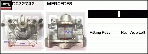 DELCO REMY DC72734 Тормозной суппорт для DAIHATSU VALERA IV (Дайхатсу Vалэра иv) DELCO REMY DC72734 Тормозной суппорт для DAIHATSU VALERA IV (Дайхатсу Vалэра иv)