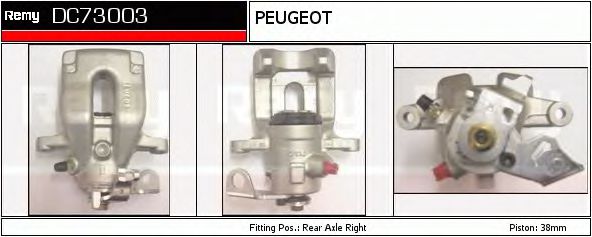 DELCO REMY DC73872 Тормозной суппорт для PEUGEOT 1007 (Пежо 1007) DELCO REMY DC73872 Тормозной суппорт для PEUGEOT 1007 (Пежо 1007)