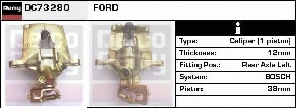 DELCO REMY DC73280 Тормозной суппорт для FORD (Форд) DELCO REMY DC73280 Тормозной суппорт для FORD (Форд)