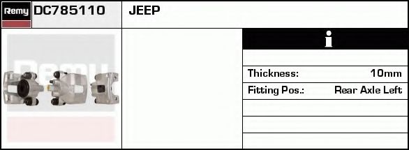 DELCO REMY DC785110 Тормозной суппорт для JEEP GRAND CHEROKEE (Джип Гранд чироки) DELCO REMY DC785110 Тормозной суппорт для JEEP GRAND CHEROKEE (Джип Гранд чироки)