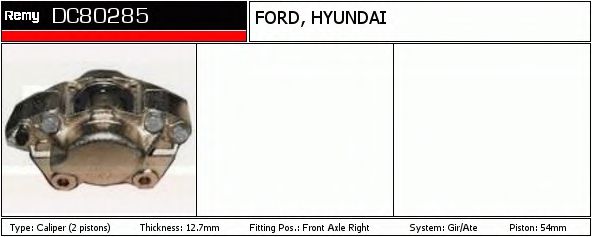 DELCO REMY DC80285 Тормозной суппорт для FORD (Форд) DELCO REMY DC80285 Тормозной суппорт для FORD (Форд)