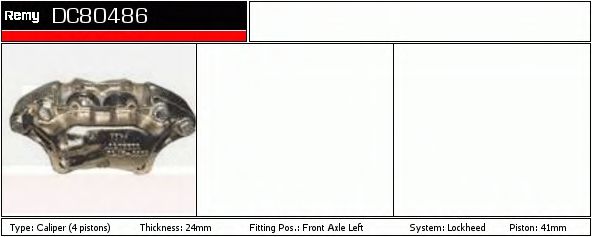 DELCO REMY DC80486 Тормозной суппорт для FORD TRANSIT (Форд Трансит) DELCO REMY DC80486 Тормозной суппорт для FORD TRANSIT (Форд Трансит)