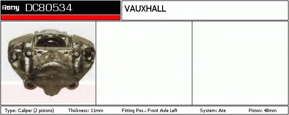 DELCO REMY DC80534 Тормозной суппорт для OPEL KADETT C (Опель Кадэтт c) DELCO REMY DC80534 Тормозной суппорт для OPEL KADETT C (Опель Кадэтт c)