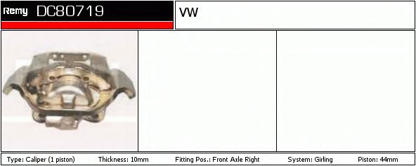 DELCO REMY DC80719 Тормозной суппорт для VOLKSWAGEN SANTANA (Фольксваген Сантана) DELCO REMY DC80719 Тормозной суппорт для VOLKSWAGEN SANTANA (Фольксваген Сантана)