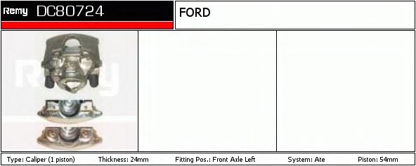 DELCO REMY DC80724 Тормозной суппорт для FORD ORION II (Форд Орион 2) DELCO REMY DC80724 Тормозной суппорт для FORD ORION II (Форд Орион 2)