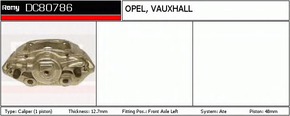 DELCO REMY DC80786 Тормозной суппорт для OPEL CAMPO (Опель Cампо) DELCO REMY DC80786 Тормозной суппорт для OPEL CAMPO (Опель Cампо)