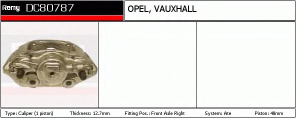 DELCO REMY DC80787 Тормозной суппорт для OPEL CAMPO (Опель Cампо) DELCO REMY DC80787 Тормозной суппорт для OPEL CAMPO (Опель Cампо)