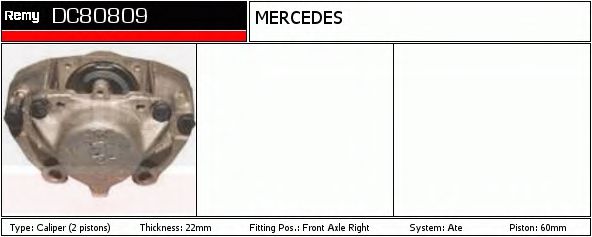 DELCO REMY DC80809 Тормозной суппорт для MERCEDES-BENZ SL (Мэрcэдэс-бэнз Сл) DELCO REMY DC80809 Тормозной суппорт для MERCEDES-BENZ SL (Мэрcэдэс-бэнз Сл)