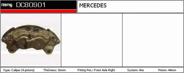 DELCO REMY DC80901 Тормозной суппорт для MERCEDES-BENZ G-CLASS (Мэрcэдэс-бэнз Ж класс) DELCO REMY DC80901 Тормозной суппорт для MERCEDES-BENZ G-CLASS (Мэрcэдэс-бэнз Ж класс)