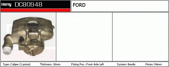 DELCO REMY DC80948 Тормозной суппорт для FORD ORION III (Форд Орион 3) DELCO REMY DC80948 Тормозной суппорт для FORD ORION III (Форд Орион 3)