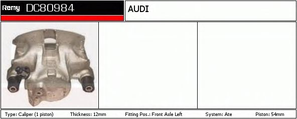 DELCO REMY DC80984 Тормозной суппорт для AUDI 100 (Ауди 100) DELCO REMY DC80984 Тормозной суппорт для AUDI 100 (Ауди 100)