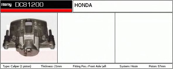 DELCO REMY DC81200 Тормозной суппорт для HONDA PRELUDE III (Хонда Прэлудэ 3) DELCO REMY DC81200 Тормозной суппорт для HONDA PRELUDE III (Хонда Прэлудэ 3)