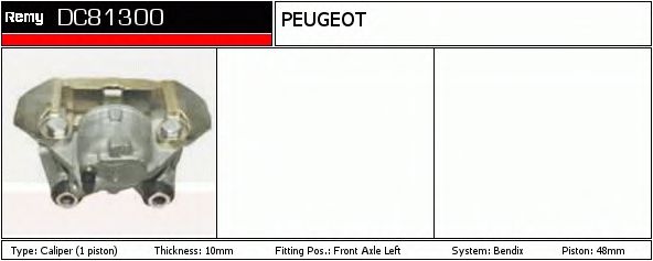 DELCO REMY DC81300 Тормозной суппорт для PEUGEOT 305 II (Пежо 305 2) DELCO REMY DC81300 Тормозной суппорт для PEUGEOT 305 II (Пежо 305 2)