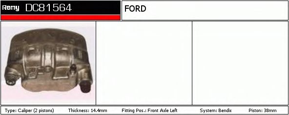 DELCO REMY DC81564 Тормозной суппорт для FORD TRANSIT (Форд Трансит) DELCO REMY DC81564 Тормозной суппорт для FORD TRANSIT (Форд Трансит)