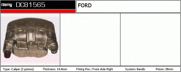 DELCO REMY DC81565 Тормозной суппорт для FORD TRANSIT (Форд Трансит) DELCO REMY DC81565 Тормозной суппорт для FORD TRANSIT (Форд Трансит)