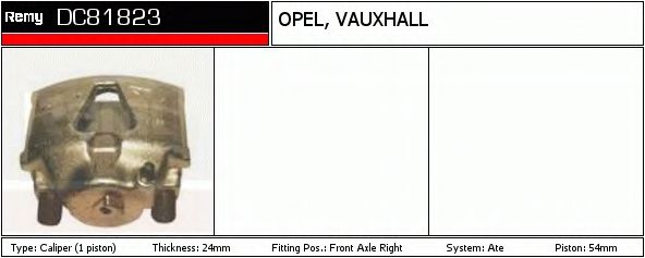 DELCO REMY DC81823 Тормозной суппорт для OPEL OMEGA A (Опель Омэга а) DELCO REMY DC81823 Тормозной суппорт для OPEL OMEGA A (Опель Омэга а)
