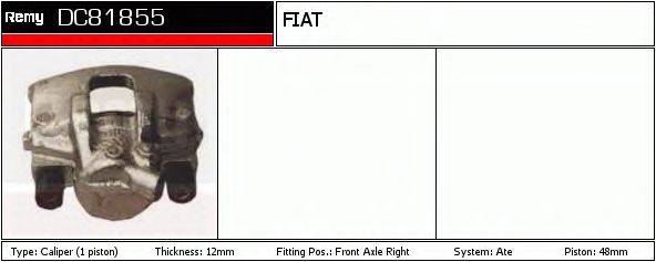 DELCO REMY DC81855 Тормозной суппорт для FIAT DUNA (Фиат Дуна) DELCO REMY DC81855 Тормозной суппорт для FIAT DUNA (Фиат Дуна)