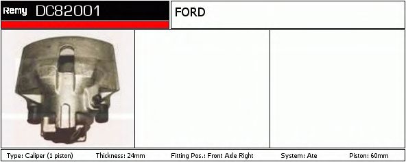 DELCO REMY DC82001 Тормозной суппорт для FORD (Форд) DELCO REMY DC82001 Тормозной суппорт для FORD (Форд)