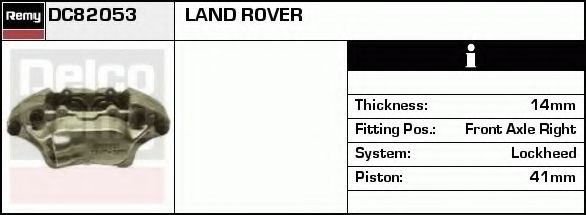 DELCO REMY DC82053 Тормозной суппорт для LAND ROVER DEFENDER (Ленд ровер/лэнд ровер Дэфэндэр) DELCO REMY DC82053 Тормозной суппорт для LAND ROVER DEFENDER (Ленд ровер/лэнд ровер Дэфэндэр)