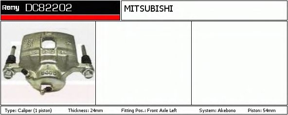 DELCO REMY DC82202 Тормозной суппорт для MITSUBISHI ETERNA V (Митсубиши/митсубиси Этэрна v) DELCO REMY DC82202 Тормозной суппорт для MITSUBISHI ETERNA V (Митсубиши/митсубиси Этэрна v)