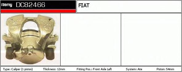 DELCO REMY DC82466 Тормозной суппорт для FIAT BRAVA (Фиат Брава) DELCO REMY DC82466 Тормозной суппорт для FIAT BRAVA (Фиат Брава)