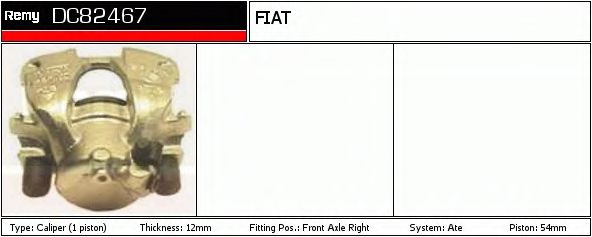 DELCO REMY DC82467 Тормозной суппорт для FIAT BRAVA (Фиат Брава) DELCO REMY DC82467 Тормозной суппорт для FIAT BRAVA (Фиат Брава)