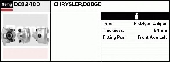 DELCO REMY DC82480 Тормозной суппорт для CHRYSLER TOWN COUNTRY IV (Крайслер Таун кантри 4) DELCO REMY DC82480 Тормозной суппорт для CHRYSLER TOWN COUNTRY IV (Крайслер Таун кантри 4)