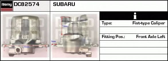 DELCO REMY DC82574 Тормозной суппорт для SUBARU (Субару) DELCO REMY DC82574 Тормозной суппорт для SUBARU (Субару)