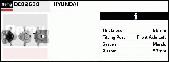 DELCO REMY DC82638 Тормозной суппорт для HYUNDAI SONATA IV (Хендай Соната 4) DELCO REMY DC82638 Тормозной суппорт для HYUNDAI SONATA IV (Хендай Соната 4)