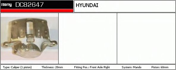 DELCO REMY DC82647 Тормозной суппорт для HYUNDAI H 150 (Хендай Х 150) DELCO REMY DC82647 Тормозной суппорт для HYUNDAI H 150 (Хендай Х 150)