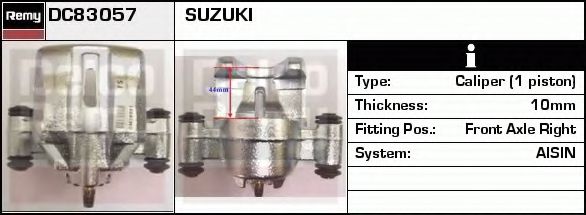 DELCO REMY DC83057 Тормозной суппорт для SUZUKI JIMNY SIERRA (Сузуки Жимнъ сиэрра) DELCO REMY DC83057 Тормозной суппорт для SUZUKI JIMNY SIERRA (Сузуки Жимнъ сиэрра)