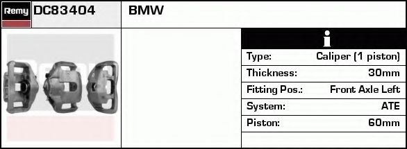 DELCO REMY DC83404 Тормозной суппорт для BMW (Бмв) DELCO REMY DC83404 Тормозной суппорт для BMW (Бмв)