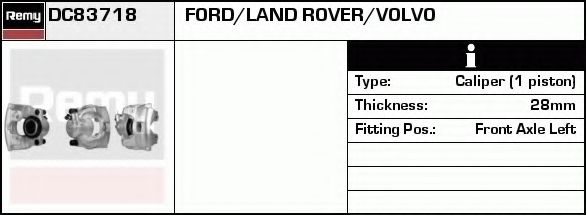 DELCO REMY DC83718 Тормозной суппорт для FORD (Форд) DELCO REMY DC83718 Тормозной суппорт для FORD (Форд)