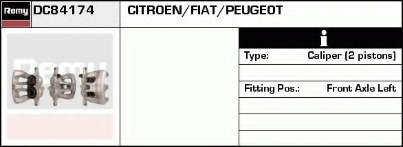 DELCO REMY DC84174 Тормозной суппорт для LANCIA PHEDRA (Лансиа/лянча Федра) DELCO REMY DC84174 Тормозной суппорт для LANCIA PHEDRA (Лансиа/лянча Федра)