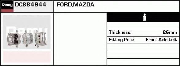 DELCO REMY DC884944 Тормозной суппорт для FORD RANGER (Форд Рангэр) DELCO REMY DC884944 Тормозной суппорт для FORD RANGER (Форд Рангэр)