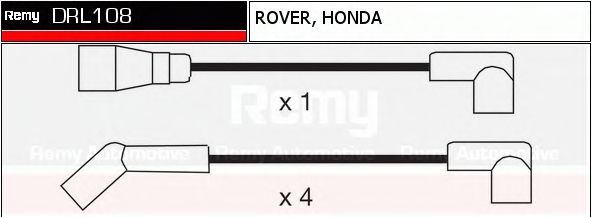 DELCO REMY DRL108 Комплект проводов зажигания для HONDA PRELUDE III (Хонда Прэлудэ 3) DELCO REMY DRL108 Комплект проводов зажигания для HONDA PRELUDE III (Хонда Прэлудэ 3)