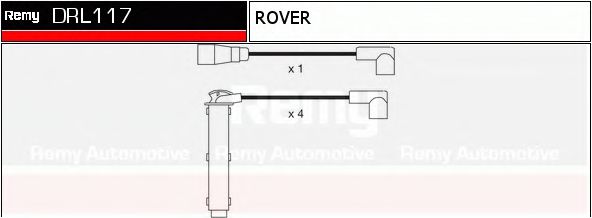 DELCO REMY DRL117 Комплект проводов зажигания для ROVER 400 (Ровер 400) DELCO REMY DRL117 Комплект проводов зажигания для ROVER 400 (Ровер 400)