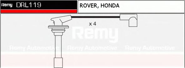 DELCO REMY DRL119 Комплект проводов зажигания для HONDA CRX II (Хонда Cрх 2) DELCO REMY DRL119 Комплект проводов зажигания для HONDA CRX II (Хонда Cрх 2)