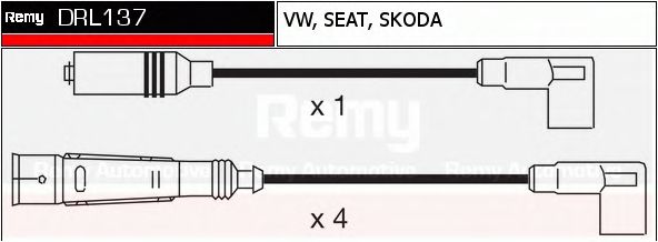 DELCO REMY DRL137 Комплект проводов зажигания для VOLKSWAGEN JETTA II (Фольксваген Жэтта 2) DELCO REMY DRL137 Комплект проводов зажигания для VOLKSWAGEN JETTA II (Фольксваген Жэтта 2)