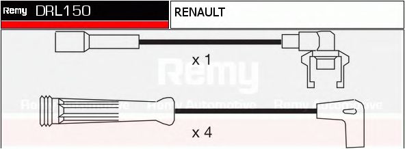 DELCO REMY DRL150 Комплект проводов зажигания для RENAULT MEGANE I (Рено Меган 1) DELCO REMY DRL150 Комплект проводов зажигания для RENAULT MEGANE I (Рено Меган 1)