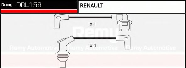 DELCO REMY DRL158 Комплект проводов зажигания для RENAULT (Рено) DELCO REMY DRL158 Комплект проводов зажигания для RENAULT (Рено)