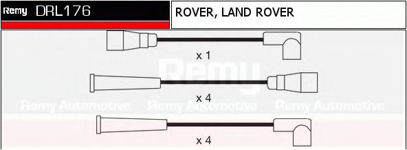 DELCO REMY DRL176 Комплект проводов зажигания для ROVER 2000-3500 (Ровер 2000-3500) DELCO REMY DRL176 Комплект проводов зажигания для ROVER 2000-3500 (Ровер 2000-3500)