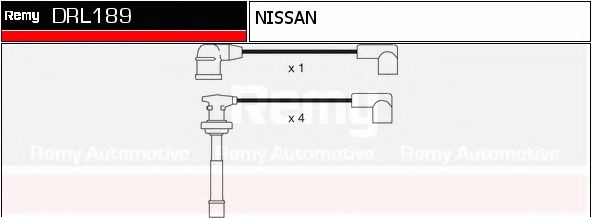 DELCO REMY DRL189 Комплект проводов зажигания для NISSAN PRIMERA (Ниссан Примера) DELCO REMY DRL189 Комплект проводов зажигания для NISSAN PRIMERA (Ниссан Примера)