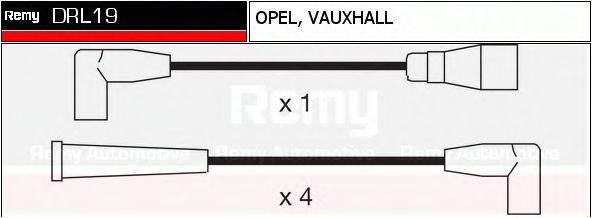 DELCO REMY DRL19 Комплект проводов зажигания для OPEL CORSA A (Опель Cорса а) DELCO REMY DRL19 Комплект проводов зажигания для OPEL CORSA A (Опель Cорса а)