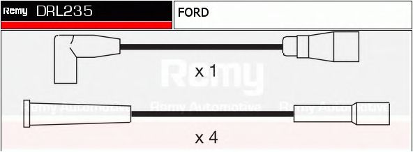 DELCO REMY DRL235 Комплект проводов зажигания для FORD GRANADA I (Форд Гранада и) DELCO REMY DRL235 Комплект проводов зажигания для FORD GRANADA I (Форд Гранада и)