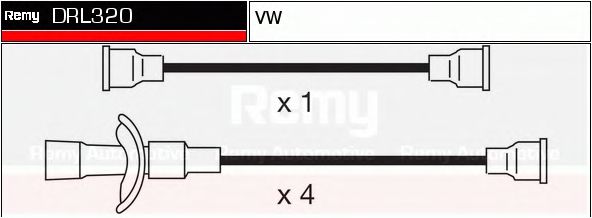 DELCO REMY DRL320 Комплект проводов зажигания для VOLKSWAGEN COCCINELLE (Фольксваген Cоccинэллэ) DELCO REMY DRL320 Комплект проводов зажигания для VOLKSWAGEN COCCINELLE (Фольксваген Cоccинэллэ)
