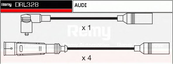 DELCO REMY DRL328 Комплект проводов зажигания для AUDI 90 (Ауди 90) DELCO REMY DRL328 Комплект проводов зажигания для AUDI 90 (Ауди 90)