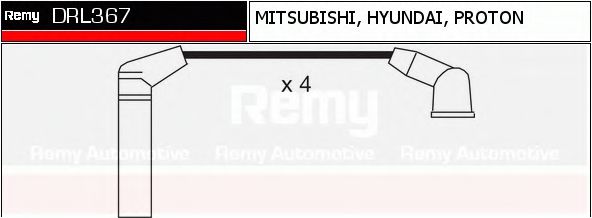 DELCO REMY DRL367 Комплект проводов зажигания для MITSUBISHI LANCER IV (Митсубиши/митсубиси Ланcэр иv) DELCO REMY DRL367 Комплект проводов зажигания для MITSUBISHI LANCER IV (Митсубиши/митсубиси Ланcэр иv)