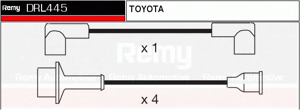 DELCO REMY DRL445 Комплект проводов зажигания для TOYOTA COROLLA (Тойота/тоета Cоролла) DELCO REMY DRL445 Комплект проводов зажигания для TOYOTA COROLLA (Тойота/тоета Cоролла)