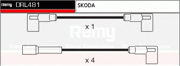DELCO REMY DRL481 Комплект проводов зажигания для SKODA (Шкода) DELCO REMY DRL481 Комплект проводов зажигания для SKODA (Шкода)